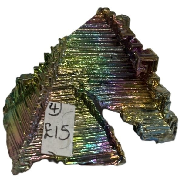 Golden bismuth hopper crystal specimen 4 sians emporium Golden bismuth hopper crystal specimen